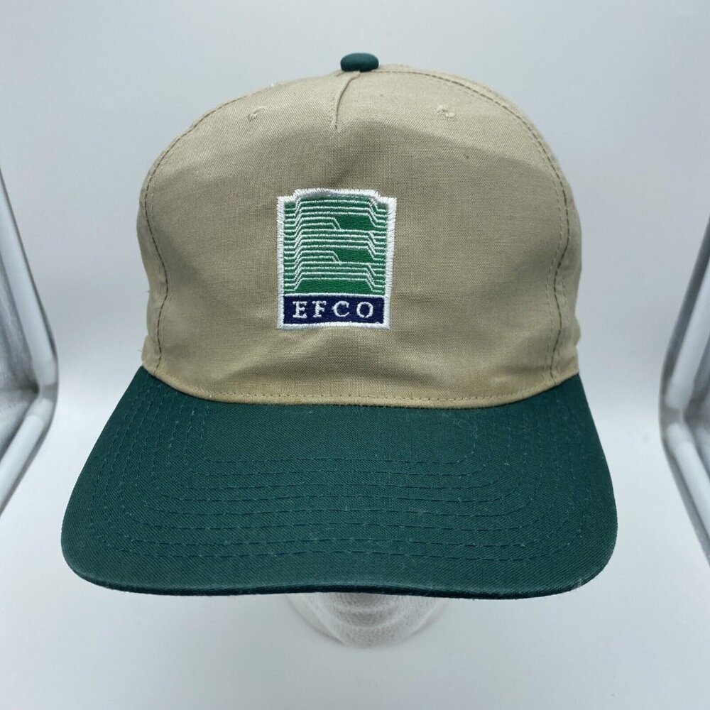 EFCO Green Tan Baseball Cap Hat Snap-back Verona VA